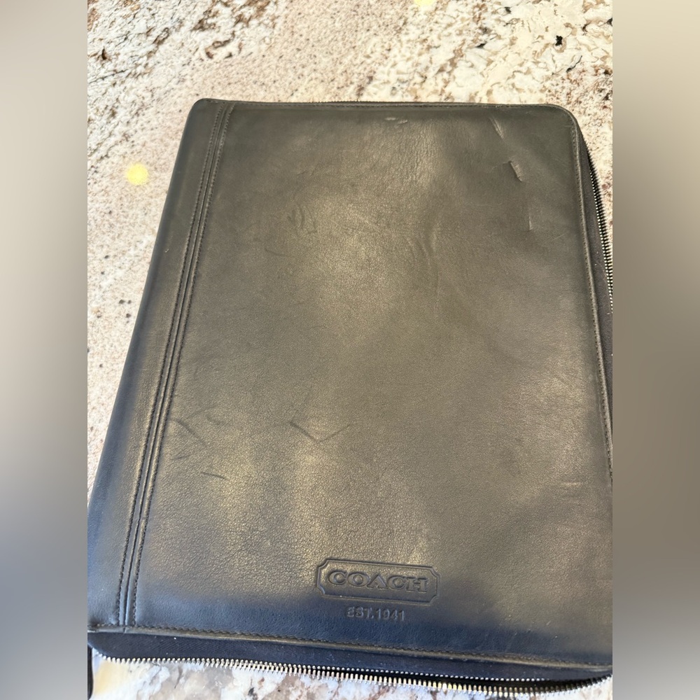 VINTAGE Coach Dark Leather Document Holder